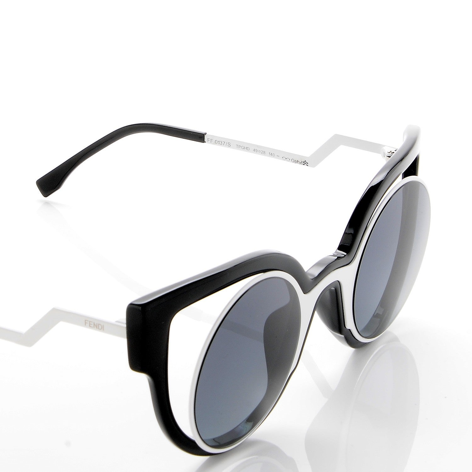 Fendi Paradeyes Sunglasses FF 0137/S White Black 6 of 9