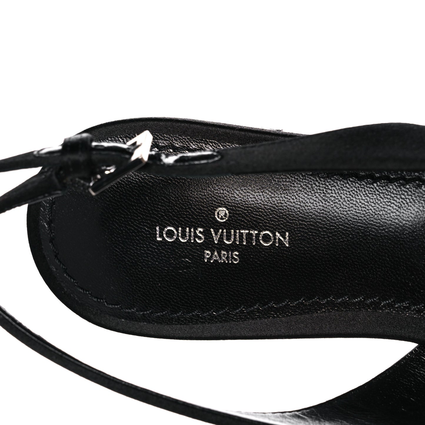 Satin Crystal Madeleine Slingback Ballerina Flats 36 Black