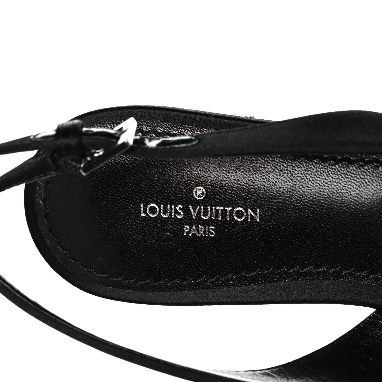 Louis Vuitton Satin Crystal Madeleine Slingback Ballerina Flats 36 Black 8 of 11