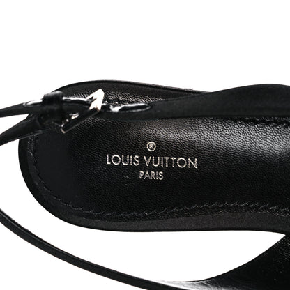 Louis Vuitton Satin Crystal Madeleine Slingback Ballerina Flats 36 Black 8 of 11