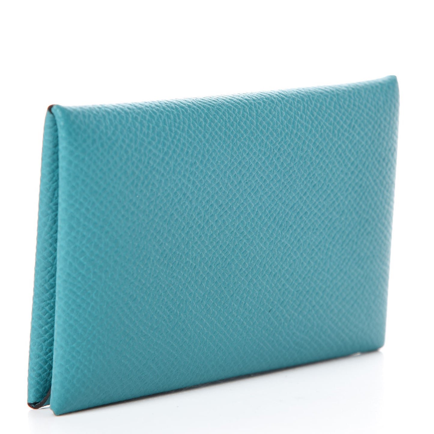 Epsom Calvi Card Case Bleu Paon