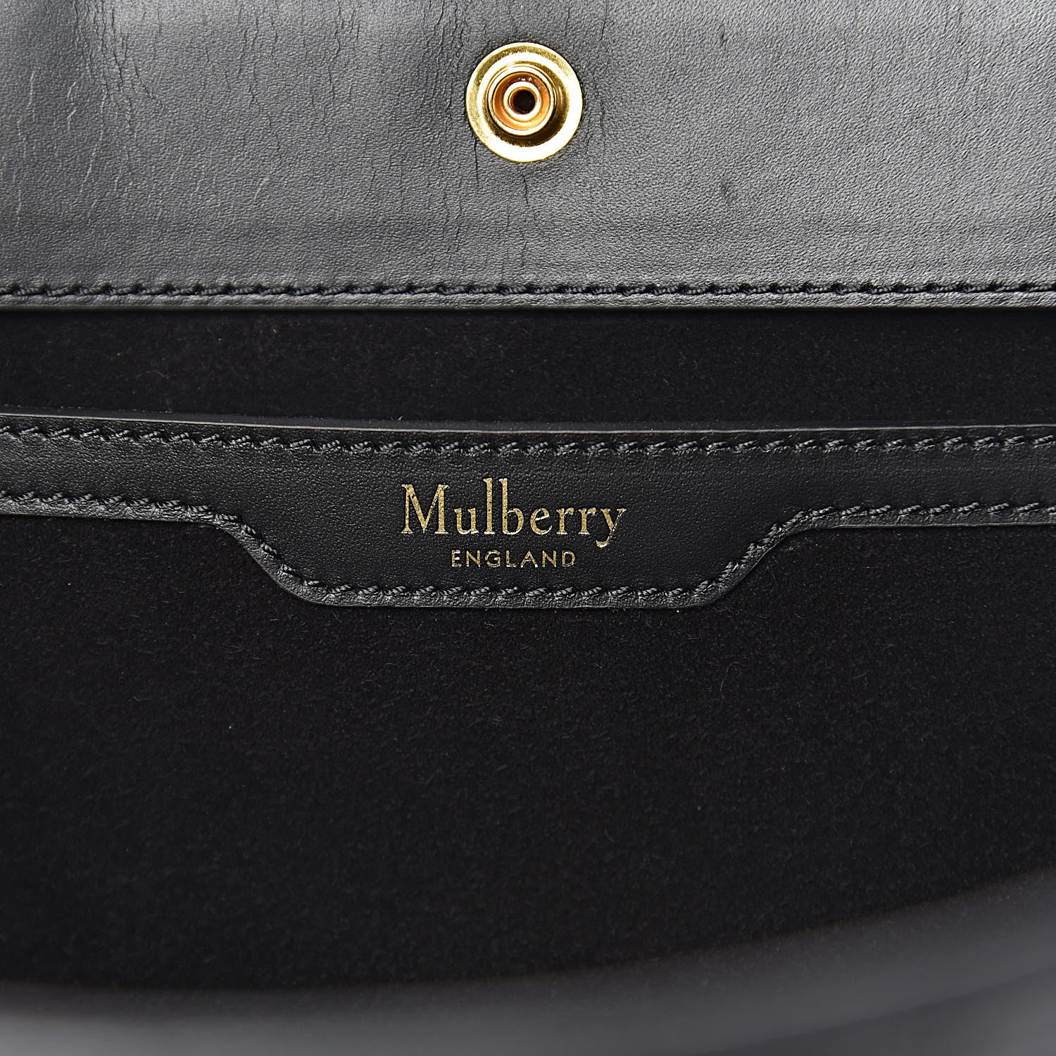 Mulberry Calfskin Crocodile Embossed Small Classic Stud Tote Black 6 of 11