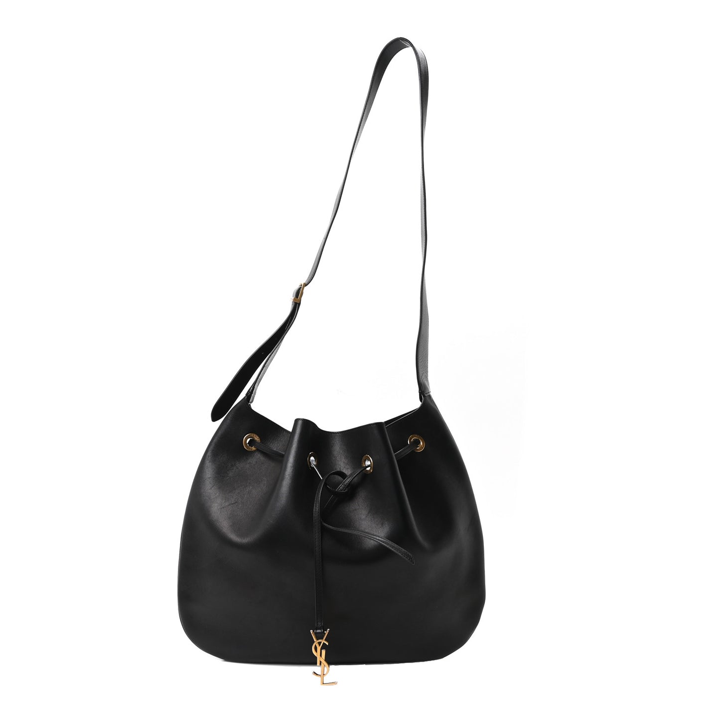Smooth Calfskin Paris VII Large Flat Hobo Black
