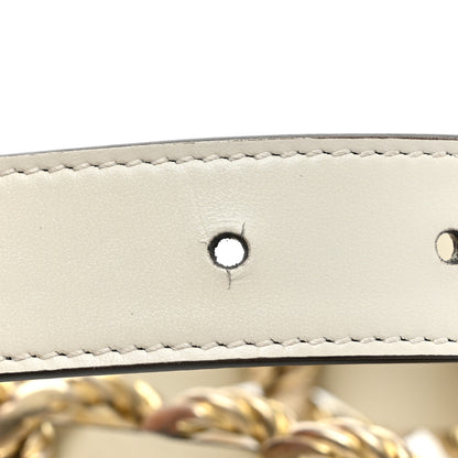 Gucci Calfskin Torchon Double G Chain 25mm Belt 85 34 Mystic White 7 of 7