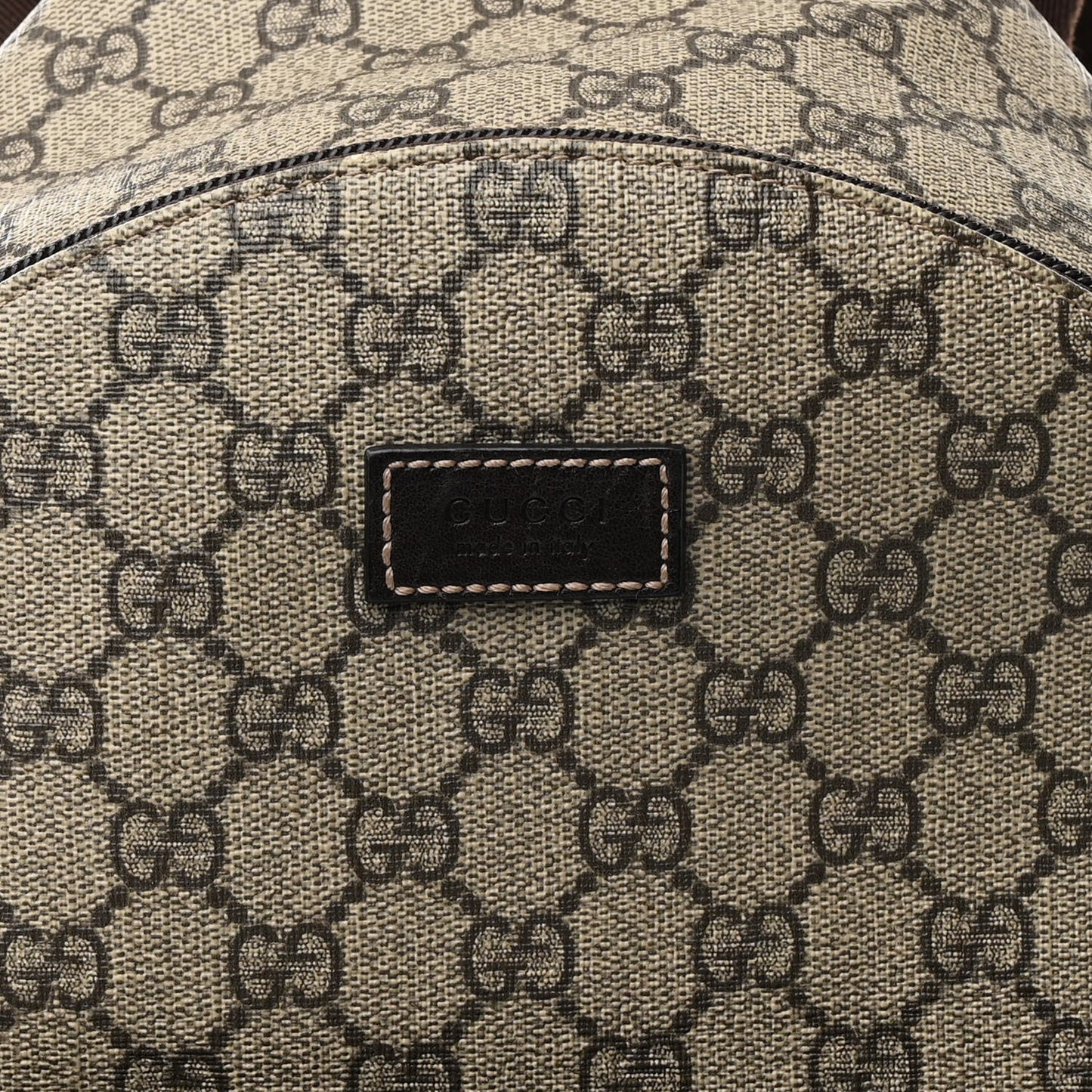 GG Supreme Monogram Margaux Calfskin Childrens Day Backpack Beige Ebony Cocoa Dark Chocolate