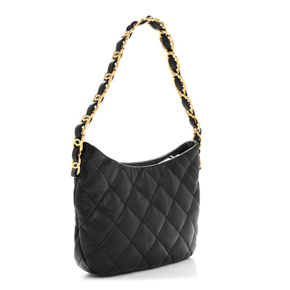 Chanel Lambskin Quilted CC Links Hobo Black 3 of 13