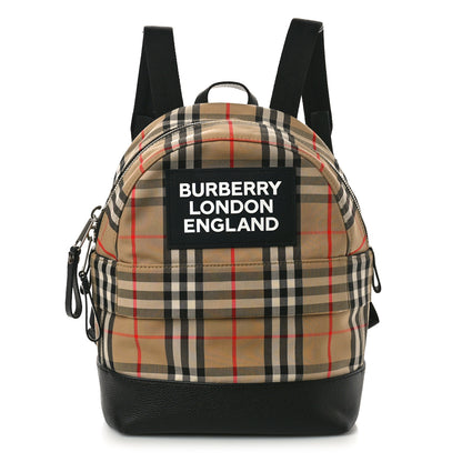 Burberry House Check Canvas Calfskin Small Nico Backpack Archive Beige 1 of 10