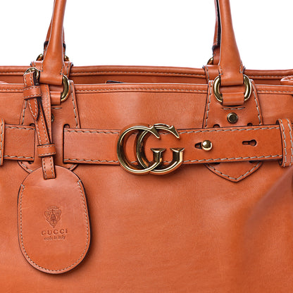 Gucci Calfskin Medium GG Running Tote Orange 10 of 10