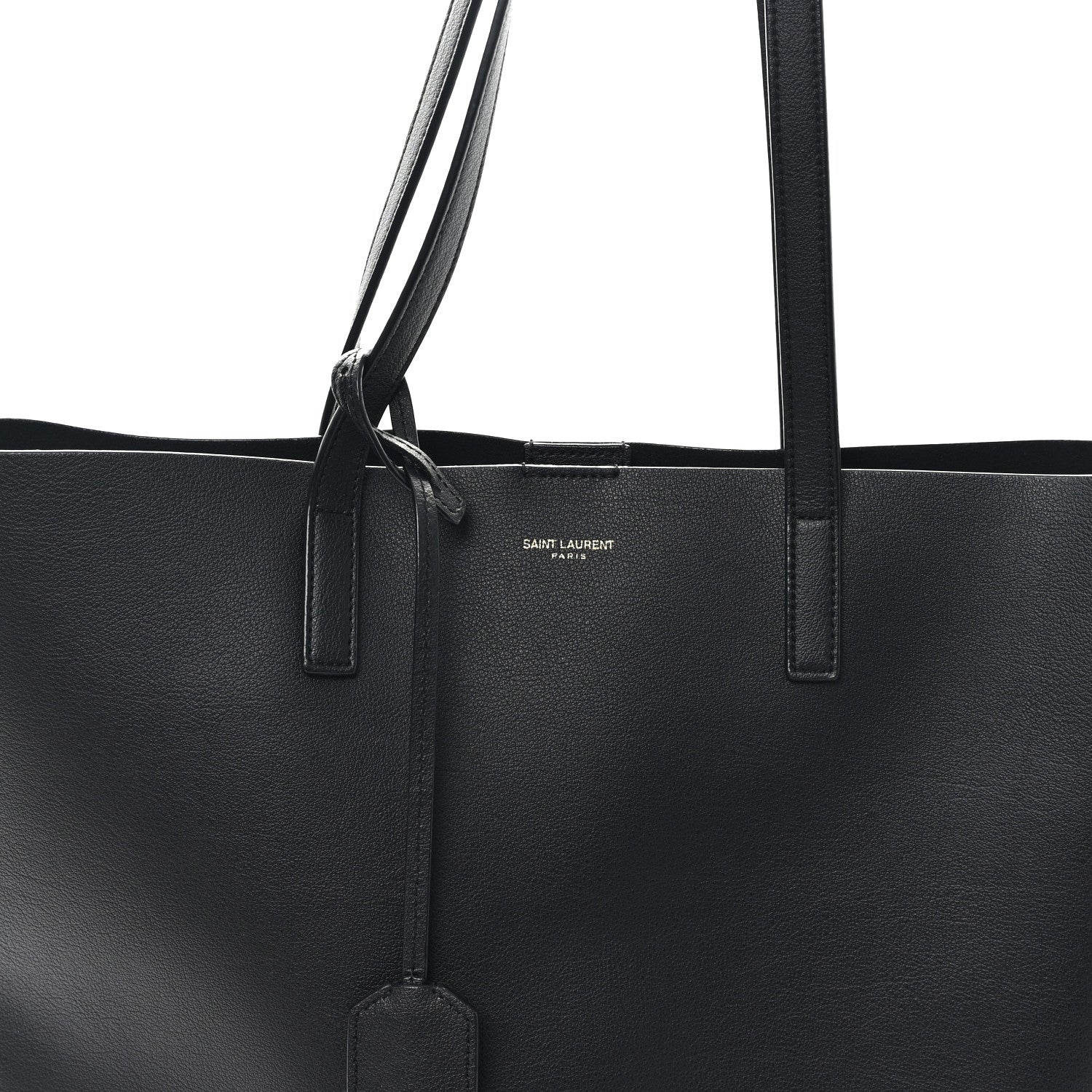 Saint Laurent Calfskin North-South Shopping Tote Black 9 of 12