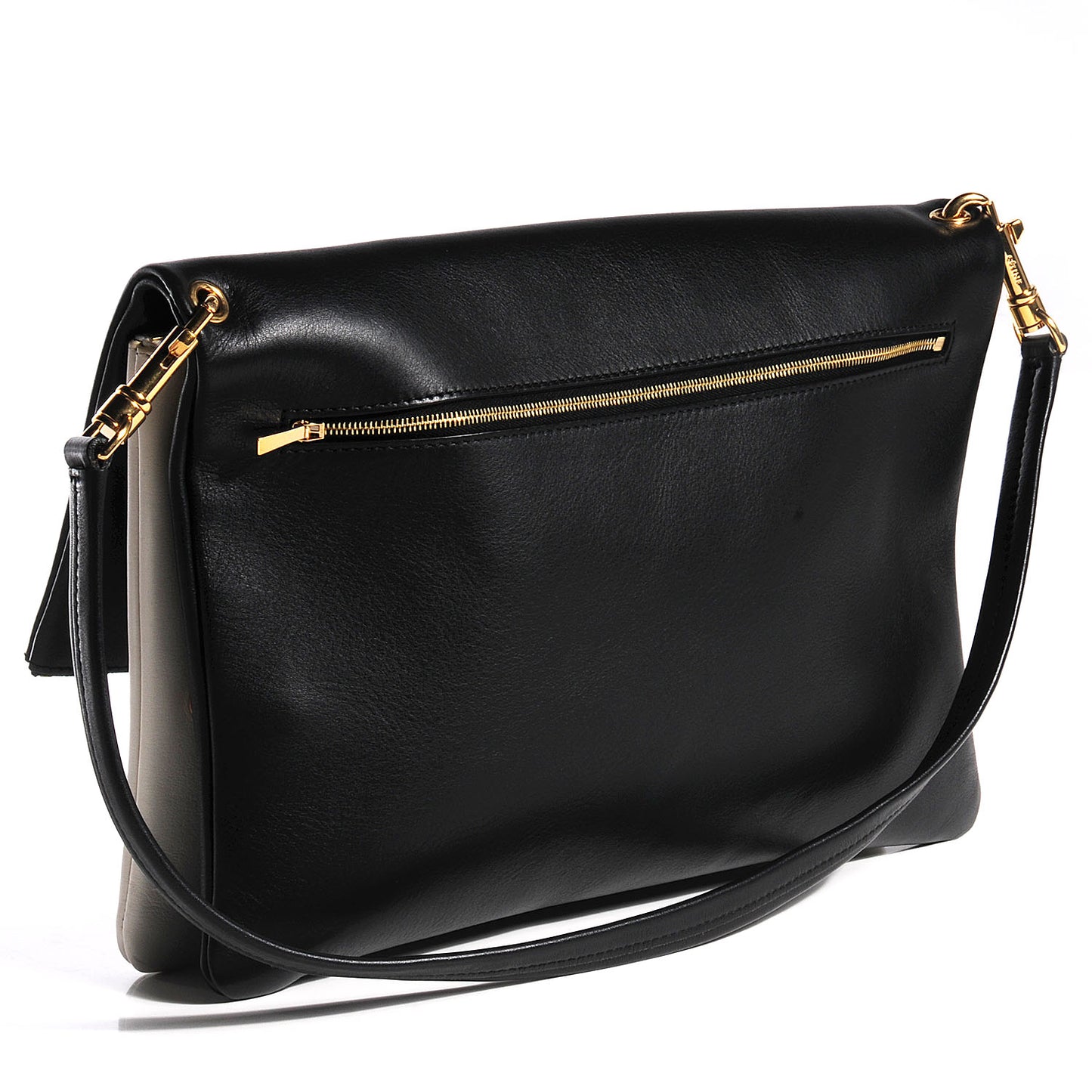 Calfskin Folded Cabas Black White