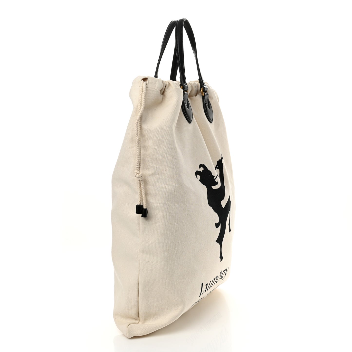 Canvas Chateau Marmont Drawstring Tote Beige