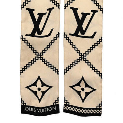 Louis Vuitton Silk Monogram Croisillon Bandeau Cream 2 of 5