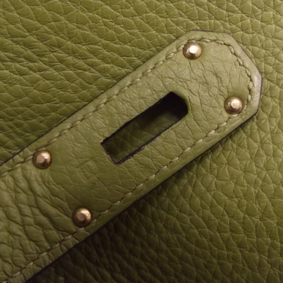 Taurillon Clemence JPG Birkin 42 Chartreuse