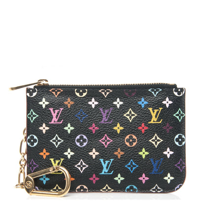 Louis Vuitton Monogram Multicolor Key Pouch Black Violet 1 of 7