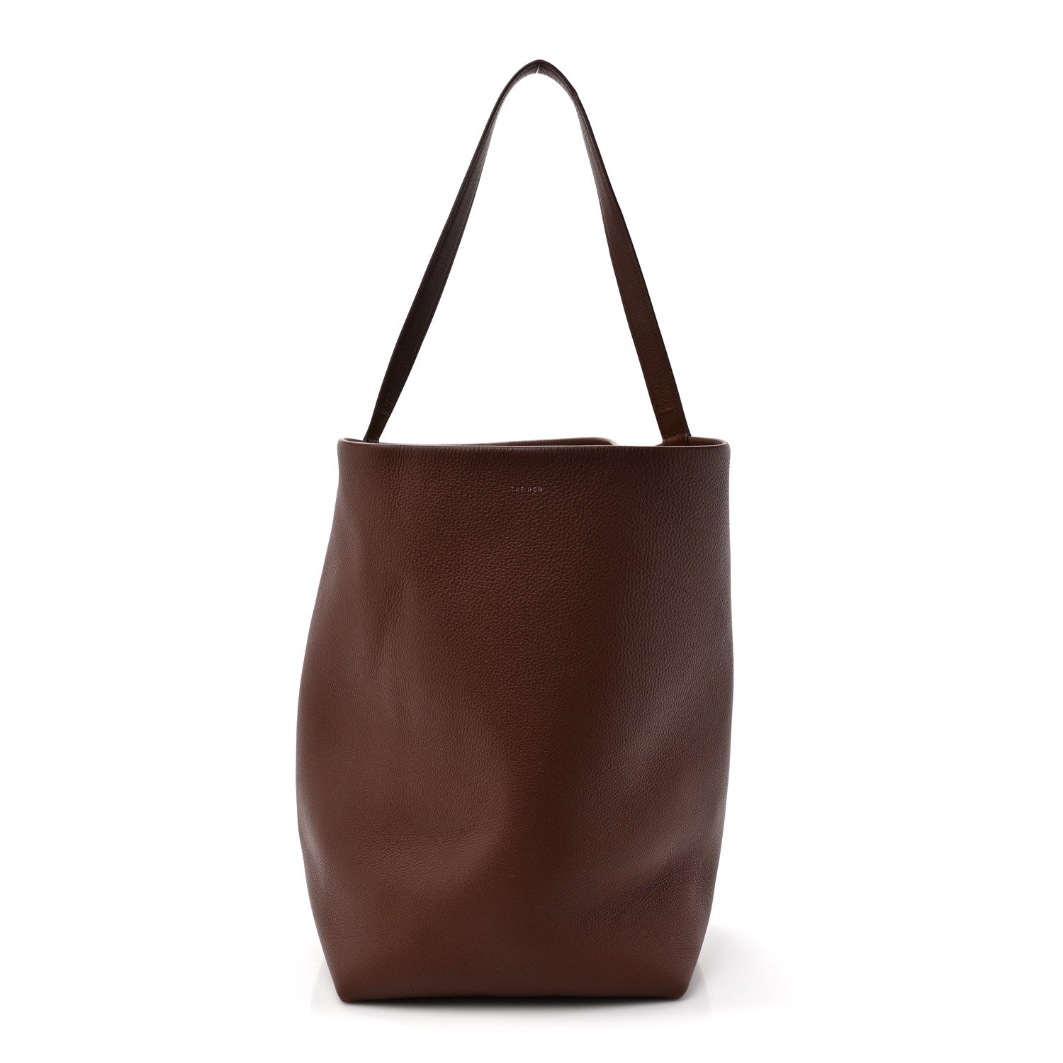 The Row Calfskin Large N/S Park Tote Burnt Wood 1 of 15