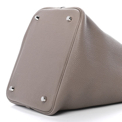 Hermes Taurillon Maurice Picotin Lock 22 MM Gris Asphalte 8 of 8