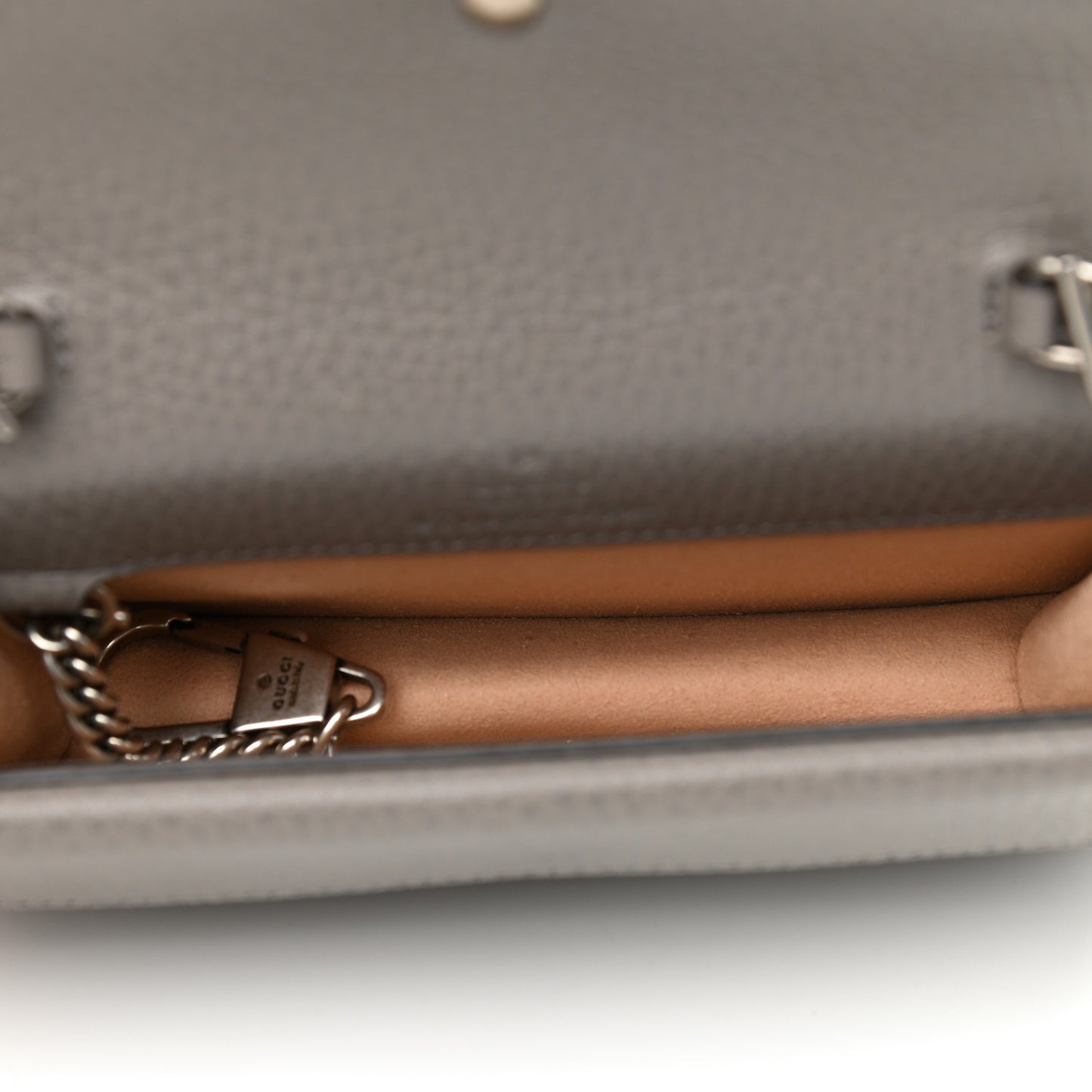 Dollar Calfskin Crystal Super Mini Dionysus Shoulder Bag Dusty Grey Black Diamond