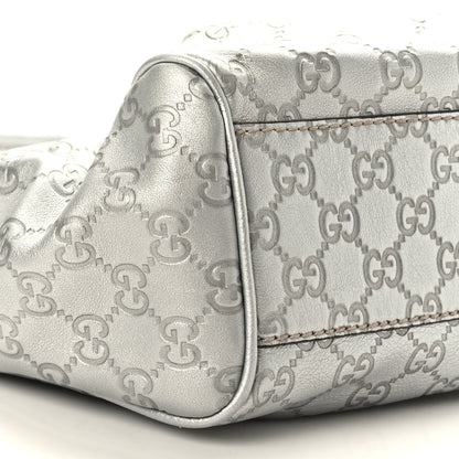 Gucci Metallic Guccissima Medium Sukey Tote Silver 8 of 9