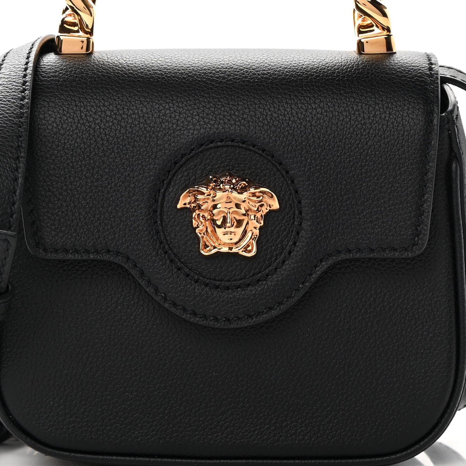 Versace Grained Calfskin Mini La Medusa Bag Black 7 of 11