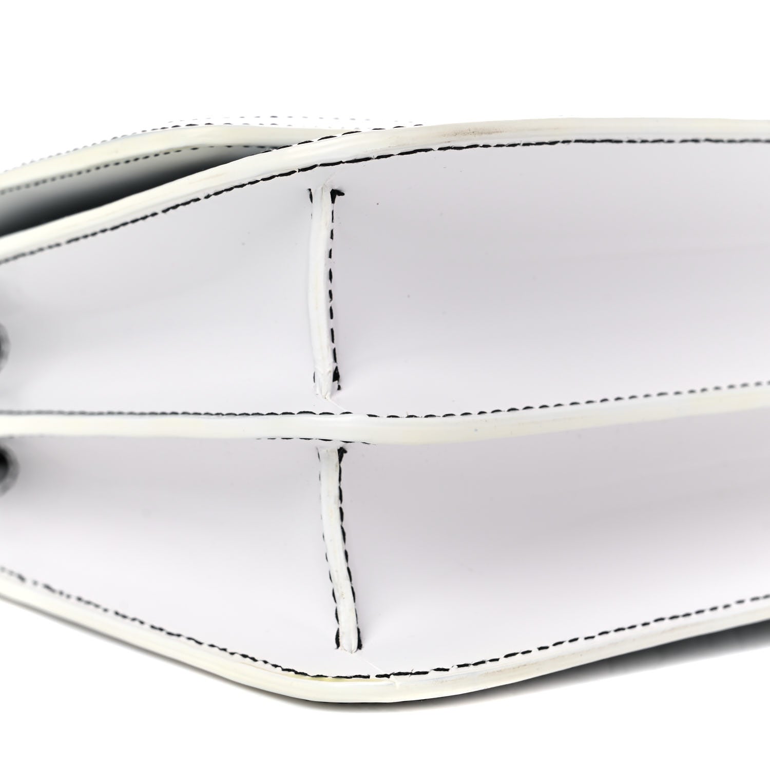 Burberry Calfskin Monogram Embossed Small TB Chain Bag Optic White 8 of 9
