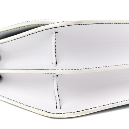 Burberry Calfskin Monogram Embossed Small TB Chain Bag Optic White 8 of 9