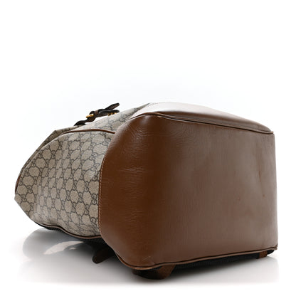 Gucci GG Supreme Monogram Azalea Calfskin Medium Retro Interlocking G Buckle Backpack Beige Ebony Brown Sugar 4 of 10