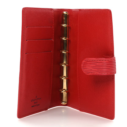 Louis Vuitton Epi Small Ring Agenda Cover Castillan Red 5 of 9
