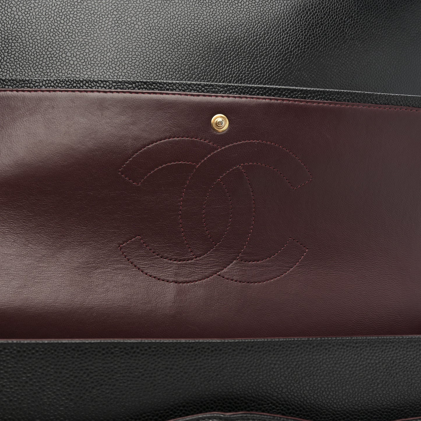 Caviar Quilted Maxi Double Flap Black