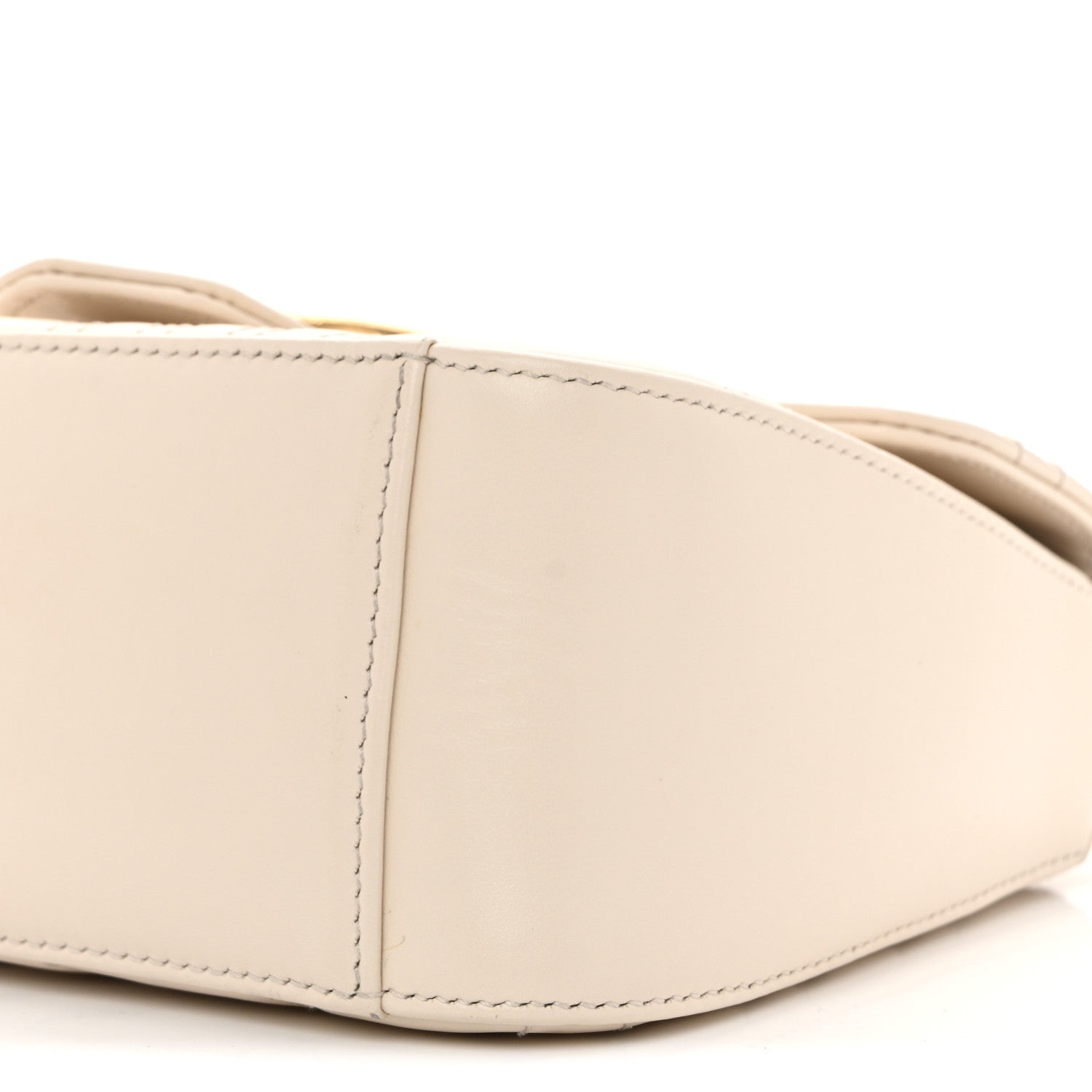 Gucci Calfskin Matelasse Mini GG Marmont Top Handle Shoulder Bag White 10 of 16