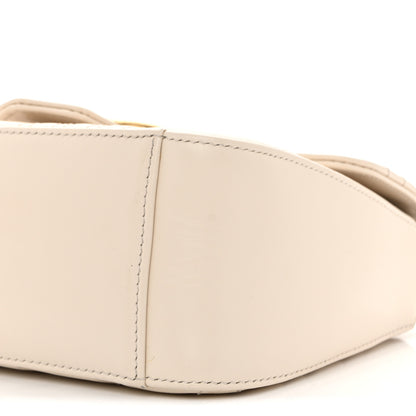Gucci Calfskin Matelasse Mini GG Marmont Top Handle Shoulder Bag White 10 of 16