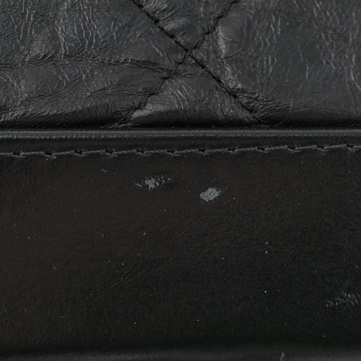 Aged Calfskin Quilted Small Gabrielle Hobo Black