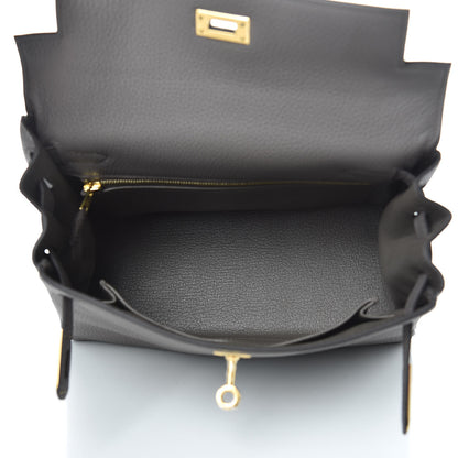 Hermes Togo Kelly Retourne 25 Etain 7 of 32