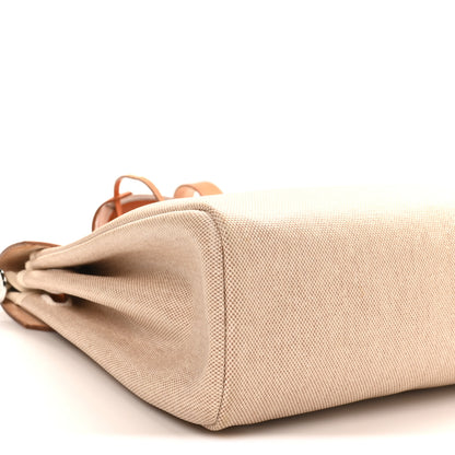Hermes Toile Vache Calfskin Herbag 30 PM Backpack Natural 9 of 10