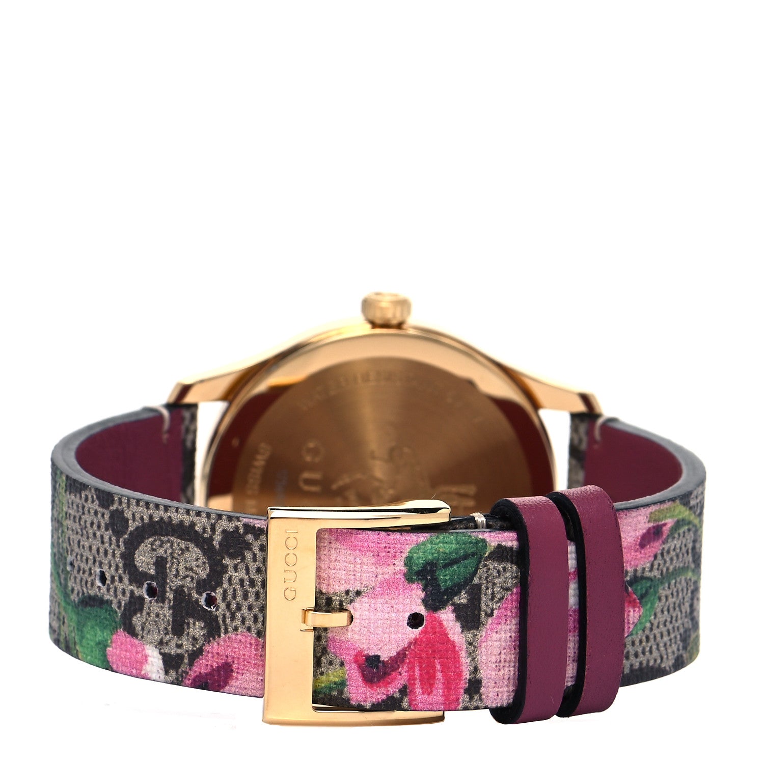 Gucci Stainless Steel Canvas 38mm G-Timeless Supreme GG Blooms Quartz Watch Brown 3 of 5