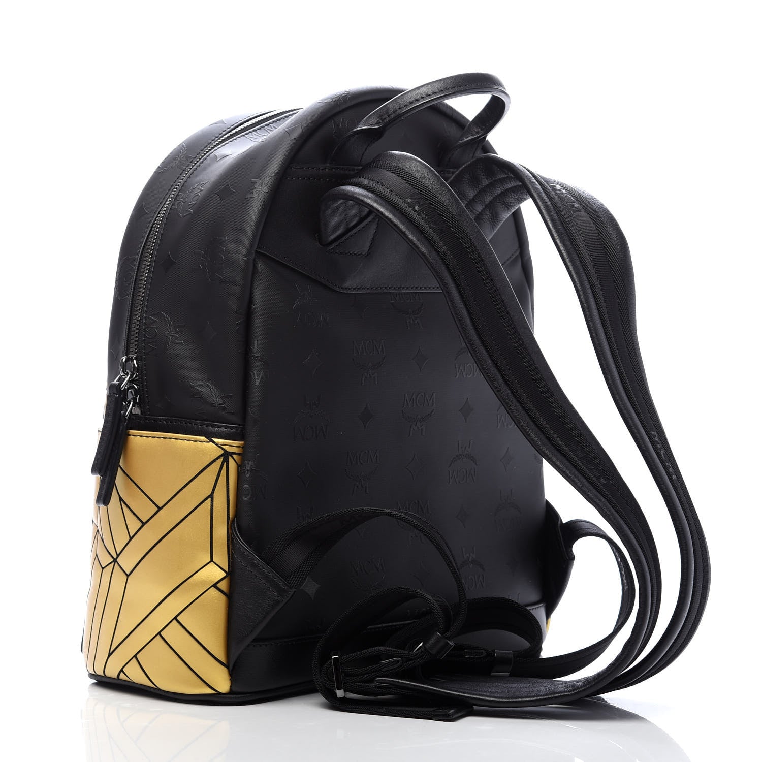 MCM Metallic Calfskin Small Bionic Backpack Gold 2 of 10