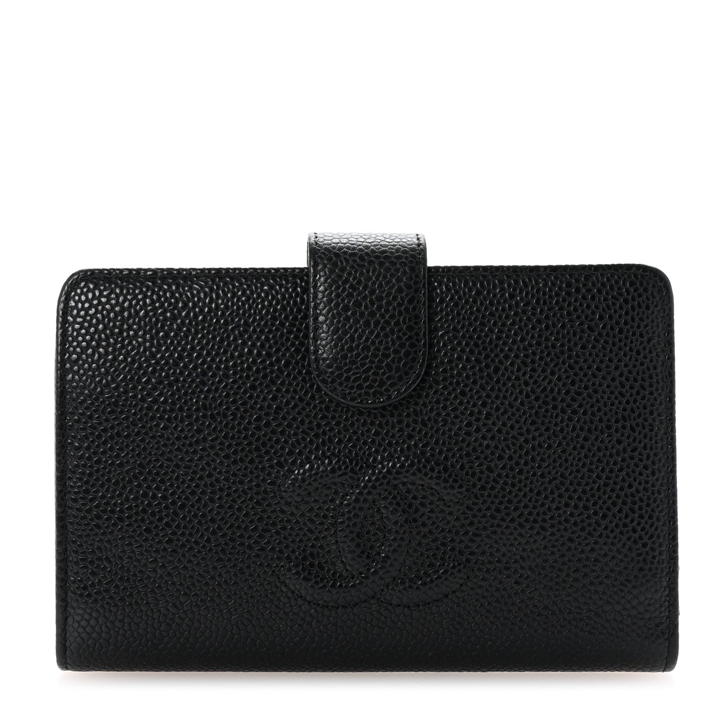 Caviar Timeless CC Zipped Pocket Wallet Black