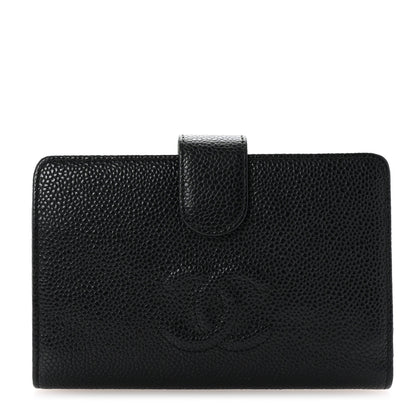 Chanel Caviar Timeless CC Zipped Pocket Wallet Black 1 of 7