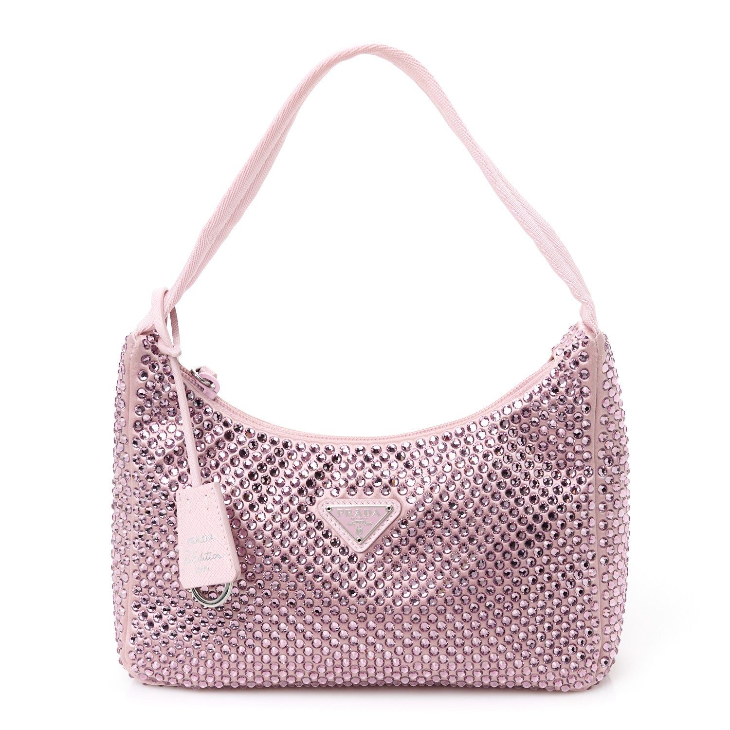 Prada Satin Crystal Mini Re-Edition 2000 Bag Alabastro 1 of 11