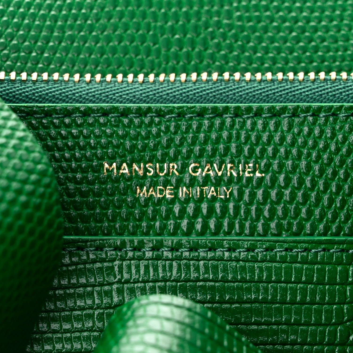 Mansur Gavriel Calfskin Lizard Embossed Mini Soft Lady Bag Leaf 6 of 9