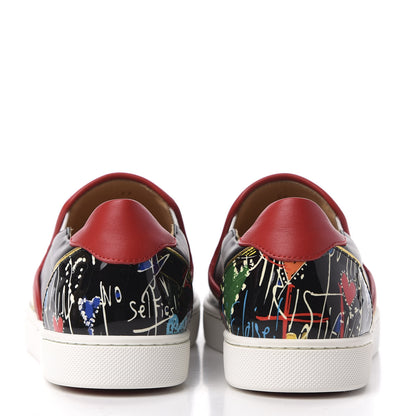 Christian Louboutin Patent Loubitag Masteralta Flat Sneaker 37 Black 6 of 11