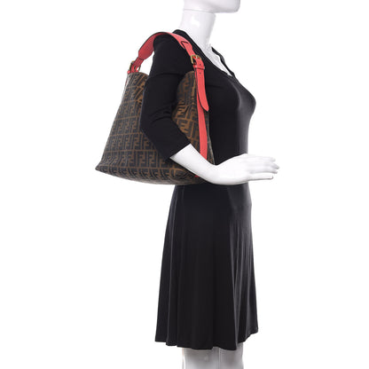 Fendi Zucca Vitello Elite Small Hobo Tobacco Ecstasy 2 of 11