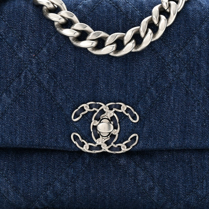 Chanel Denim Quilted Medium Chanel 19 Flap Blue 8 of 11