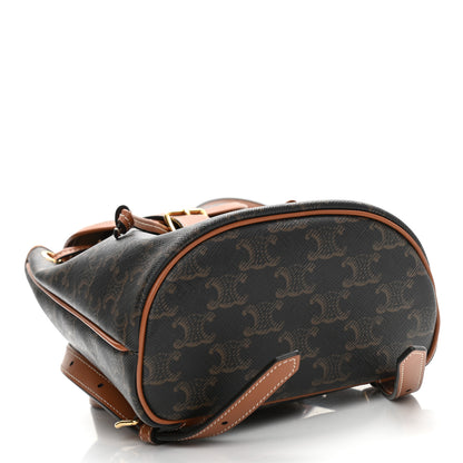 Celine Triomphe Canvas Calfskin Mini Folco Backpack Tan 4 of 11
