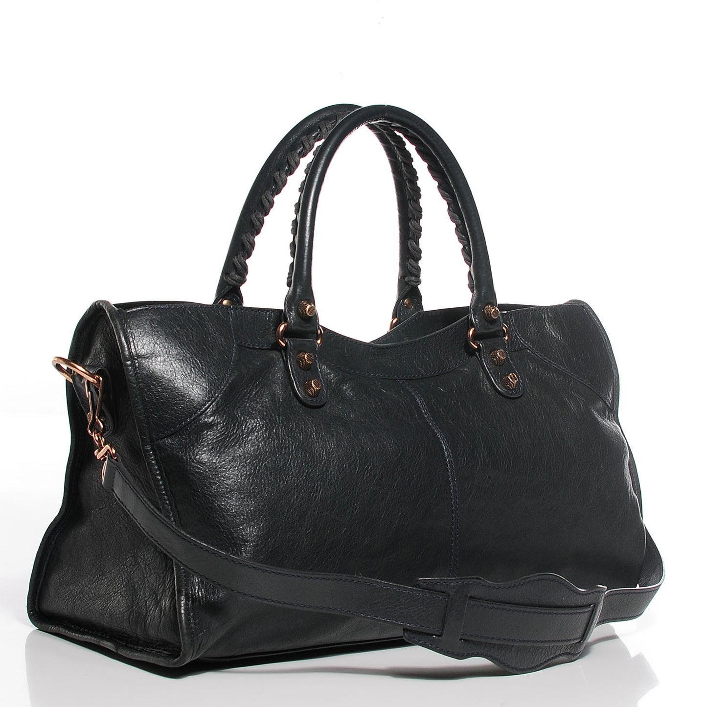 Agneau Giant 12 Rose Gold Hardware Part Time Anthracite