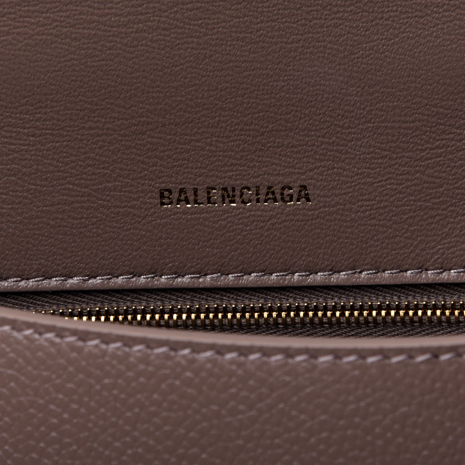 Balenciaga Grained Calfskin Small Hourglass Top Handle Bag Mink Grey 7 of 11