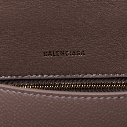 Balenciaga Grained Calfskin Small Hourglass Top Handle Bag Mink Grey 7 of 11