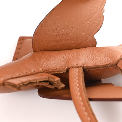 Hermes Milo Lambskin Grigri Rodeo Pegase Horse Bag Charm PM Gold 3 of 5