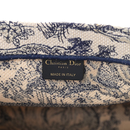 Christian Dior Canvas Embroidered Medium Dioriviera Toile De Jouy Book Tote Blue 6 of 11