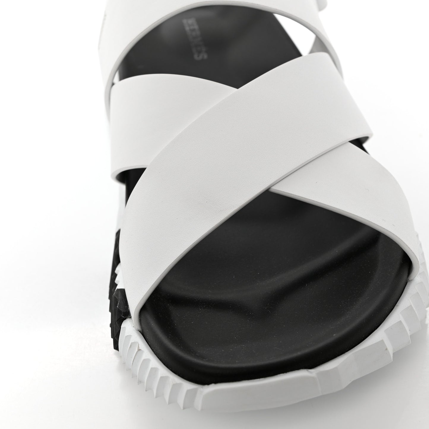 Calfskin Goatskin Mens Electric Sandals 42 White