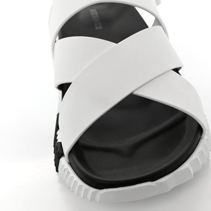 Hermes Calfskin Goatskin Mens Electric Sandals 42 White 9 of 11